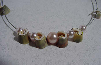 Muschel-Edelstahl-Kette